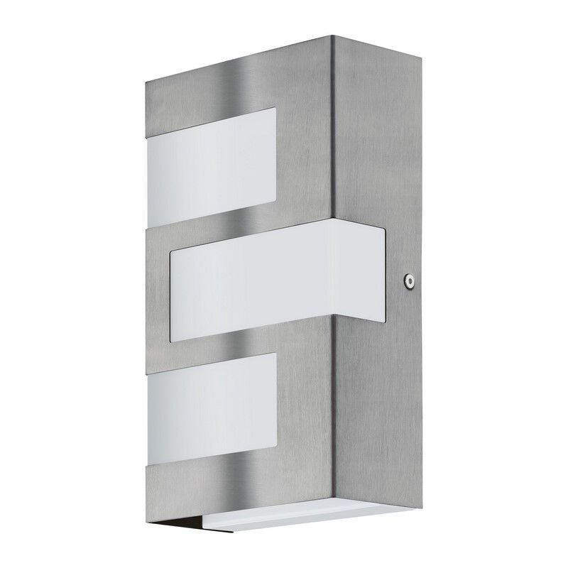 Zilveren moderne buitenlamp kunststof, Maegan, 3W, 3000K LED, IP44 Zilveren moderne buitenlamp kunststof, Maegan, 3W, 3000K LED, IP44