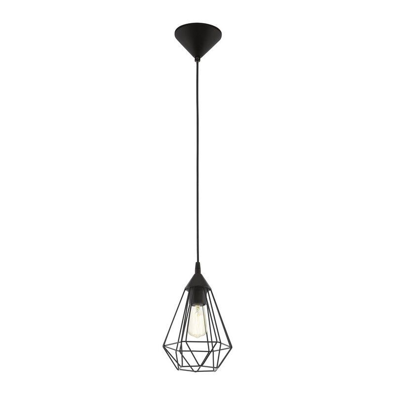 Zwarte industriële hanglamp metaal, Costel