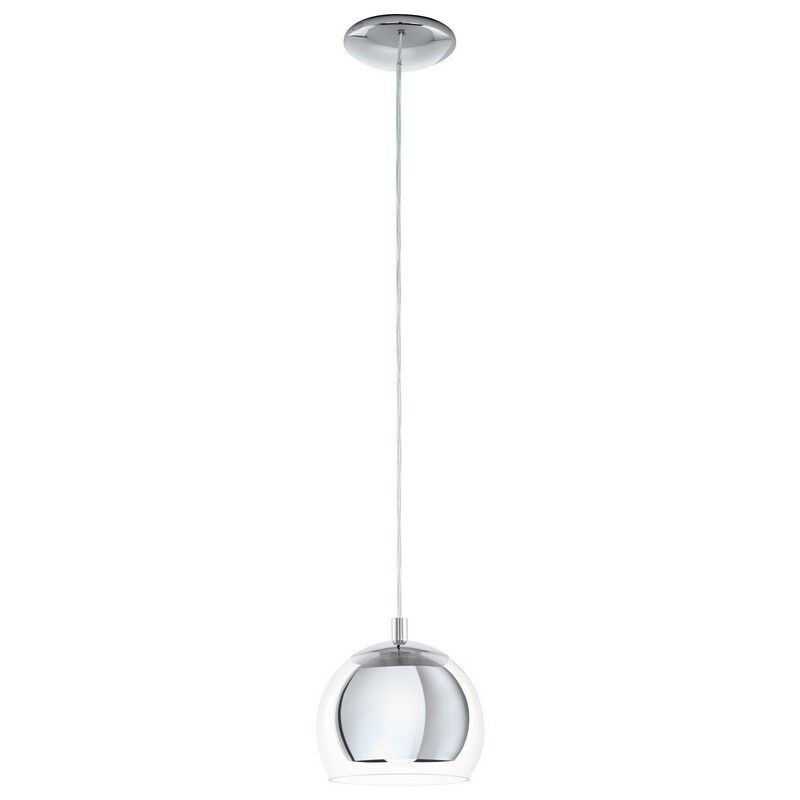 Chromen design hanglamp glas, Iroma