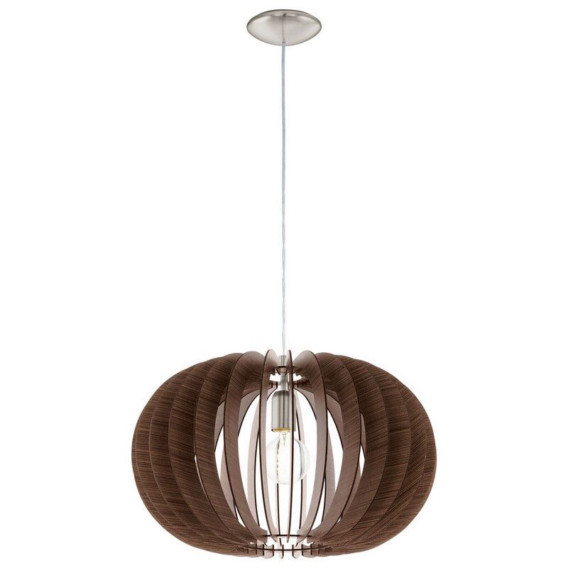 Bruine landelijke hanglamp hout, Kiran Bruine landelijke hanglamp hout, Kiran