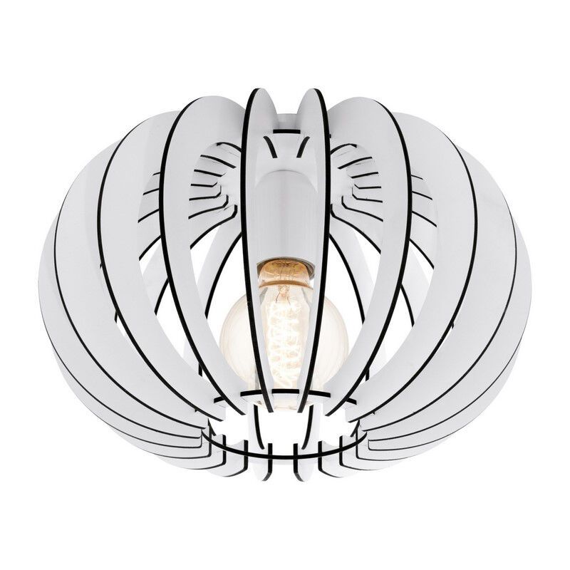 Witte design plafondlamp hout, Kiran