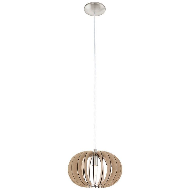Landelijke hanglamp hout, Kiran, 30 cm