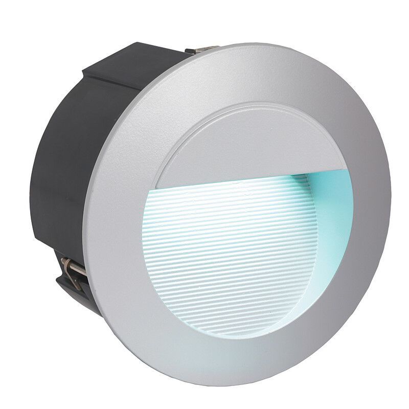 Zilveren inbouw buiten wandlamp aluminium, Anke, IP65