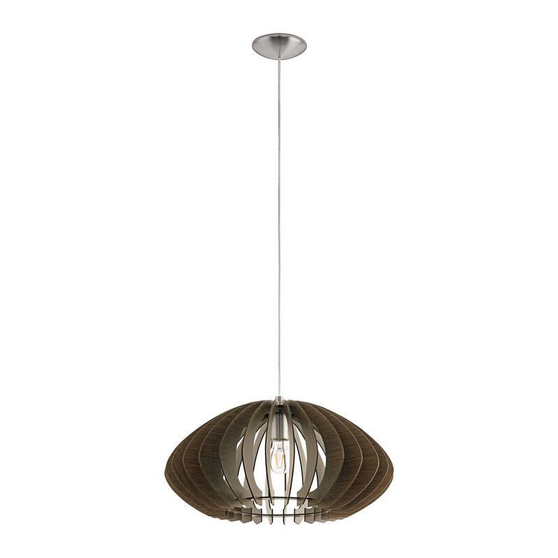 Bruine landelijke hanglamp hout, Bergama