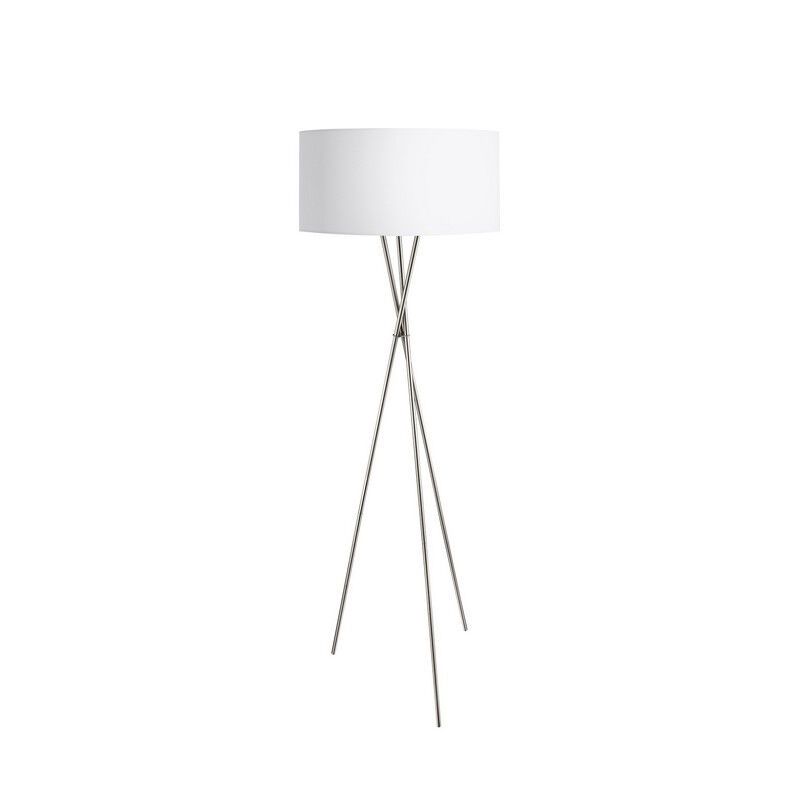 Witte moderne driepoot vloerlamp stof, Anuschka, met schakelaar Witte moderne driepoot vloerlamp stof, Anuschka, met schakelaar