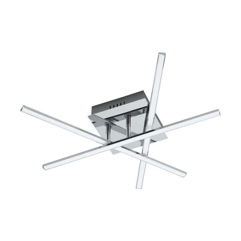 Chromen moderne plafondlamp staal, Arantxa, 18W, 3000K LED Chromen moderne plafondlamp staal, Arantxa, 18W, 3000K LED