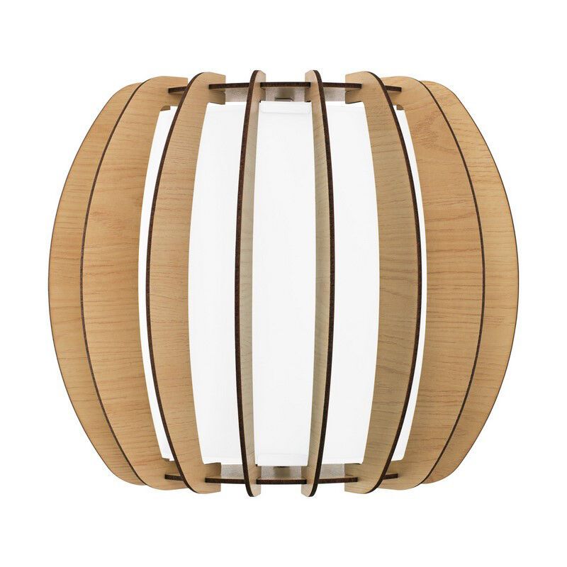 Crème landelijke wandlamp hout, Kiran