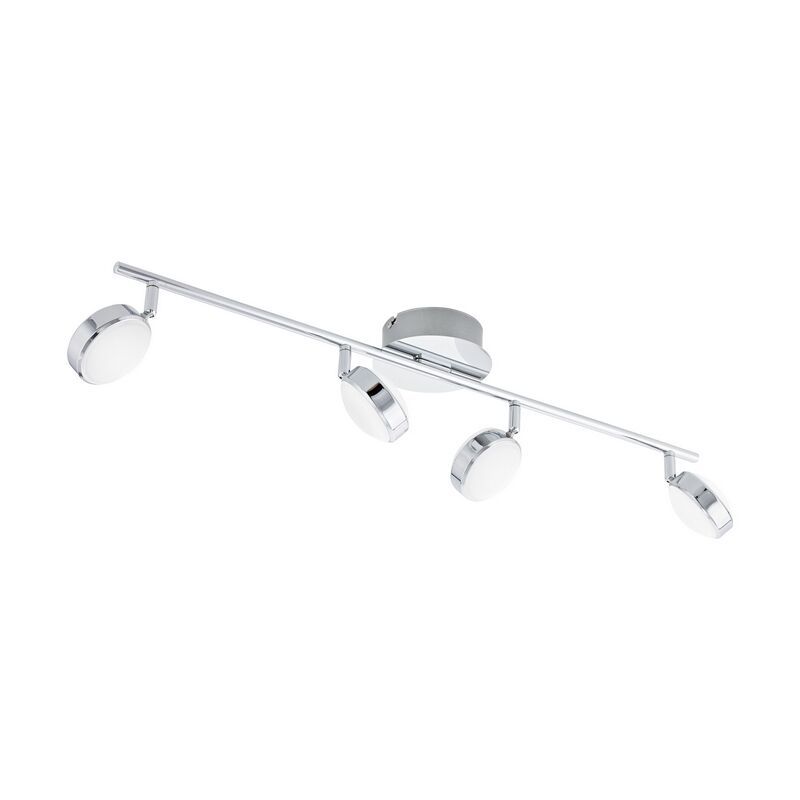 Chromen moderne plafondspot, Tjark, staal, 5w 3000K (warm wit) LED
