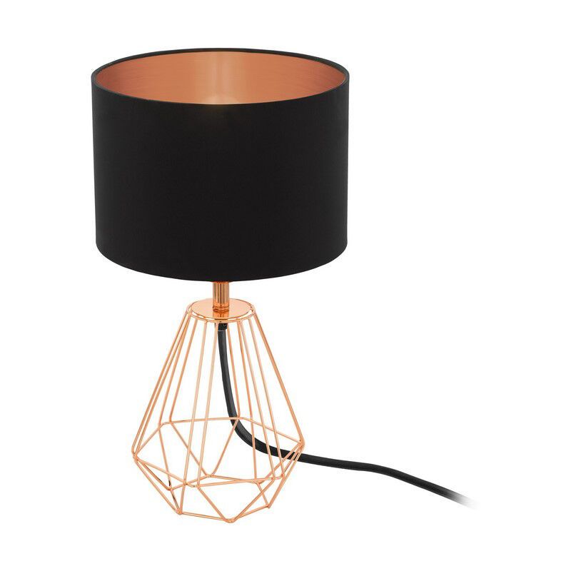 Koperen design tafellamp stof, Acri, met schakelaar Koperen design tafellamp stof, Acri, met schakelaar