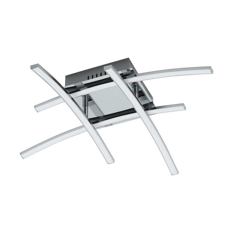 Chromen moderne plafonniere, Josua, aluminium, 5w 3000K (warm wit) LED