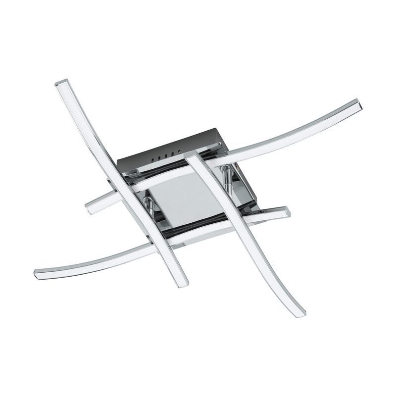 Chromen moderne plafonniere, Yorian, aluminium, 5w 3000K (warm wit) LED