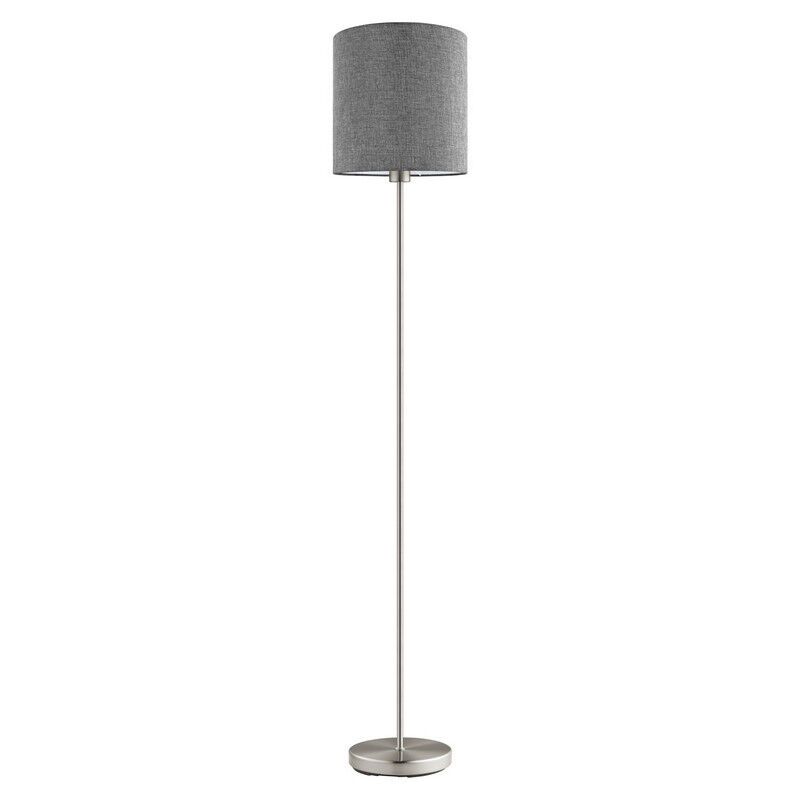 Grijze moderne vloerlamp stof, Abano, met schakelaar Grijze moderne vloerlamp stof, Abano, met schakelaar