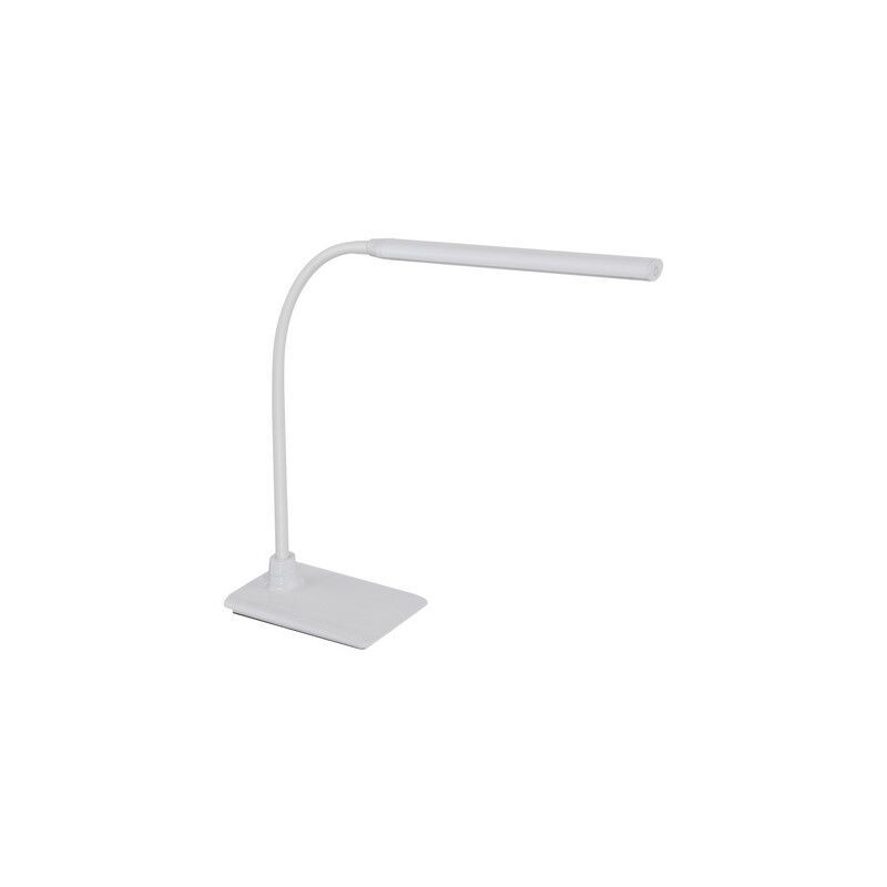 Witte moderne bureaulamp kunststof, Brennan, 5W, 4000K LED, met touchdimmer