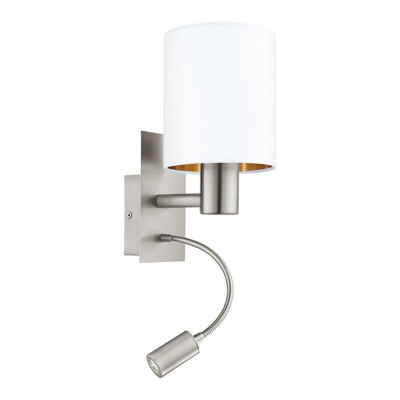 Koperen moderne wandlamp stof, Abano, met schakelaar