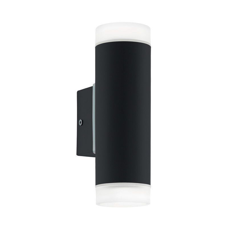 Zwarte moderne up down wandlamp kunststof, Marlies, IP44