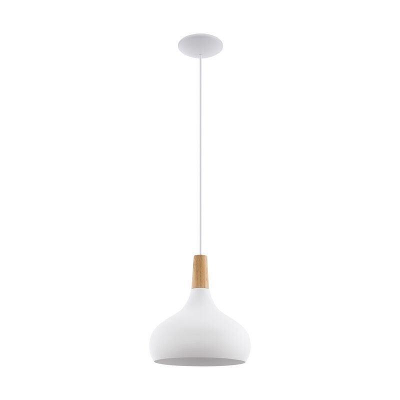 Witte hanglamp staal, Tjebbe