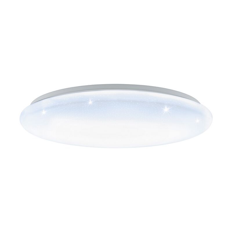 Witte plafonnière staal, Patryk, 40W, white switch LED