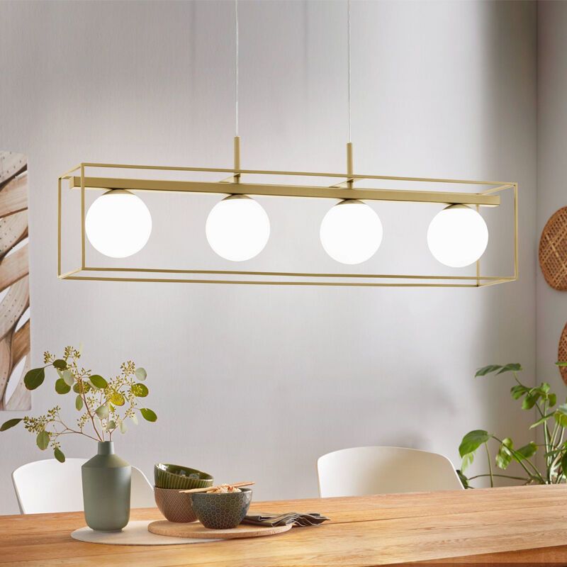 Beige klassieke hanglamp staal, Yorick