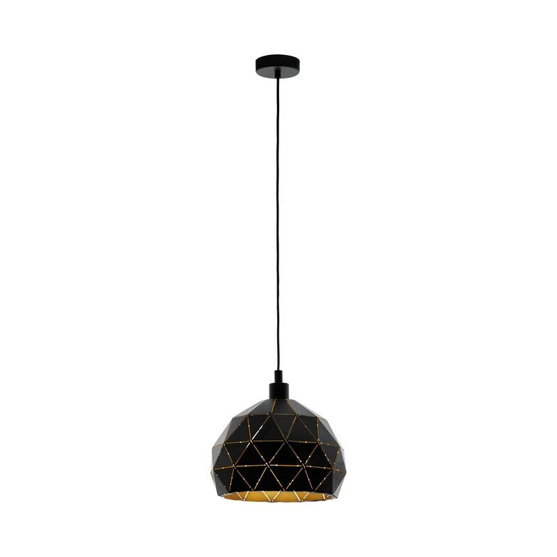 Zwarte moderne hanglamp staal, Silva
