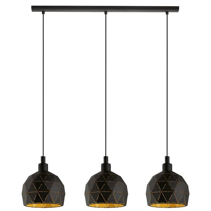 Zwarte moderne hanglamp staal, Silva