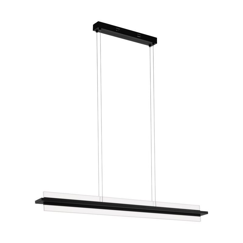 Zwarte moderne hanglamp aluminium, Twan, 14W, 3000K LED