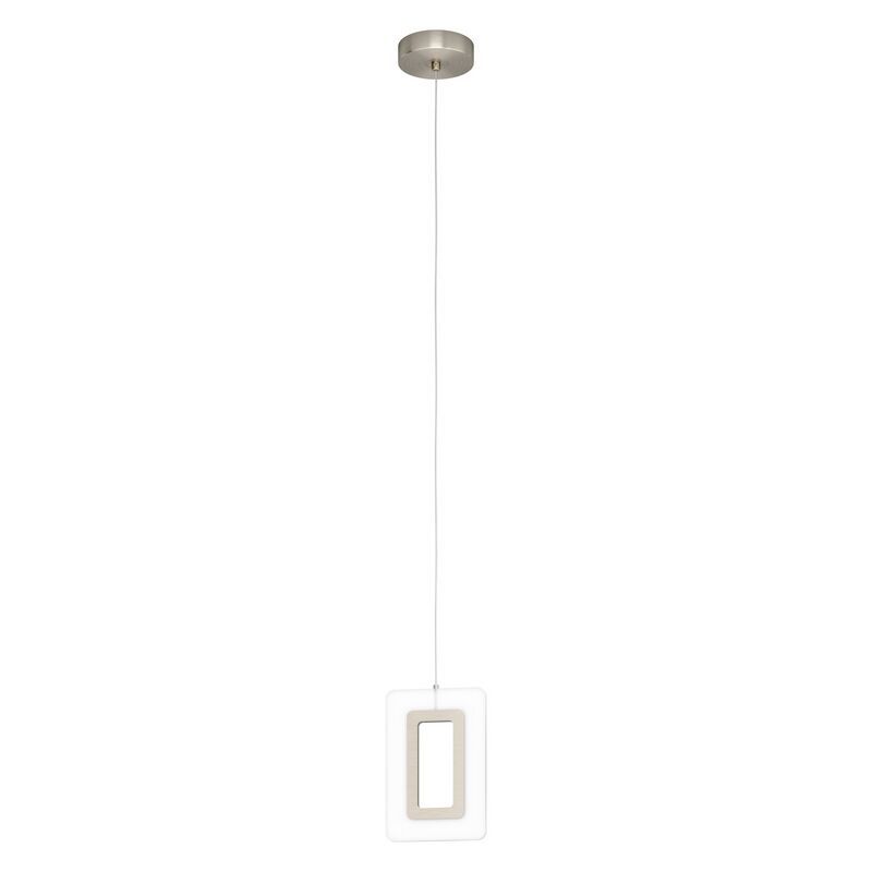 Nikkelen hanglamp kunststof, Niels, 5W, 3000K LED