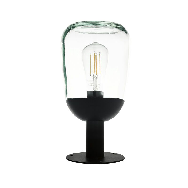 Zwarte moderne buitenlamp, Kerwin, aluminium, IP44