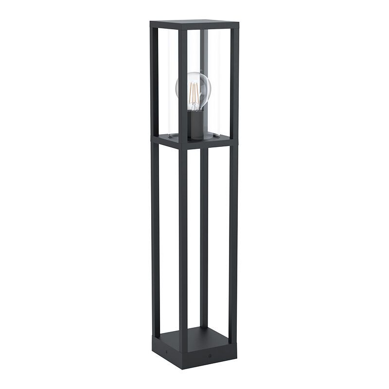 Zwarte moderne buitenlamp, Laszlo, aluminium, IP54