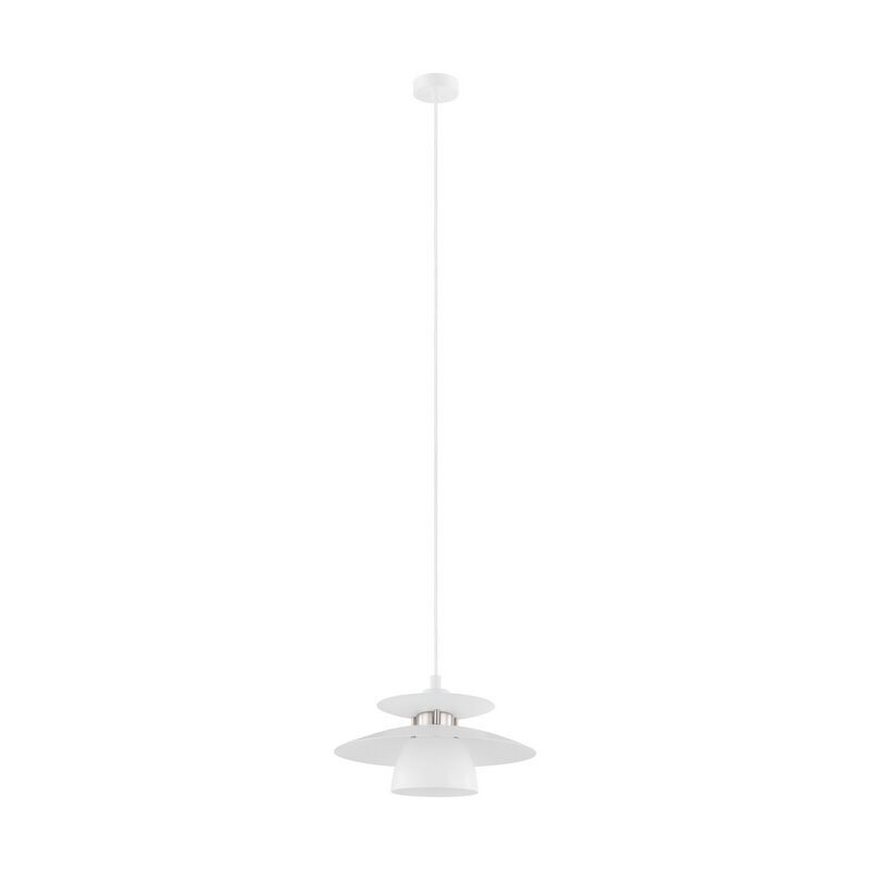 Witte design hanglamp staal, Lariana