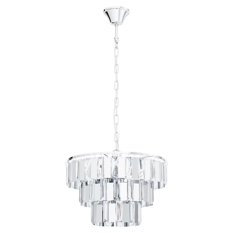 Chromen design hanglamp kristal, Nikay