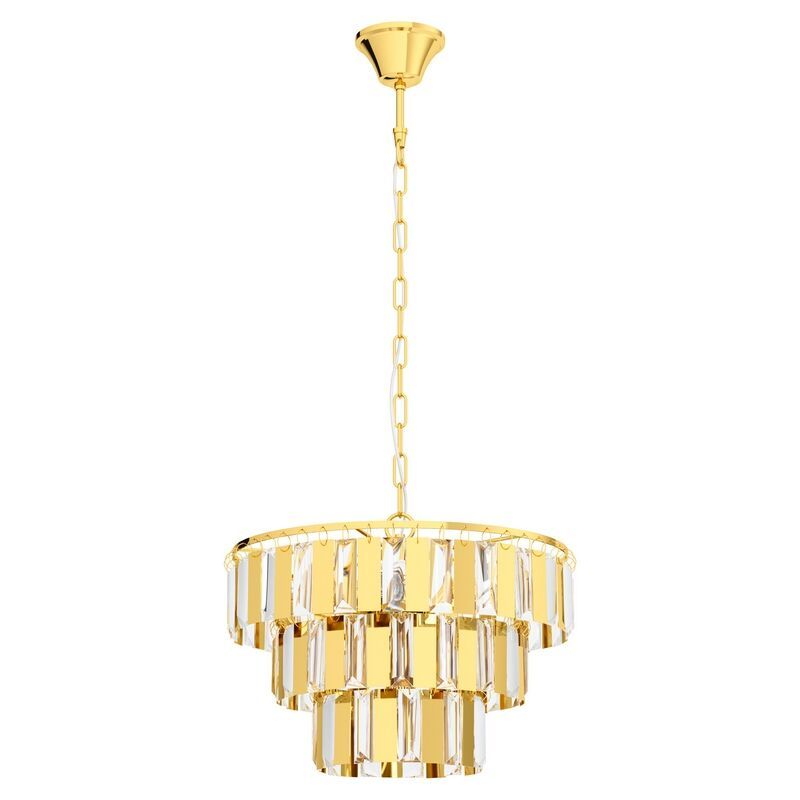 Gele design hanglamp kristal, Nikay