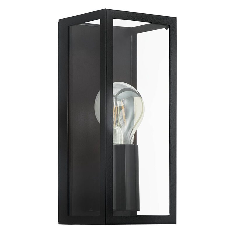 Zwarte moderne badkamer wandlamp glas, Amadou, IP44 Zwarte moderne badkamer wandlamp glas, Amadou, IP44