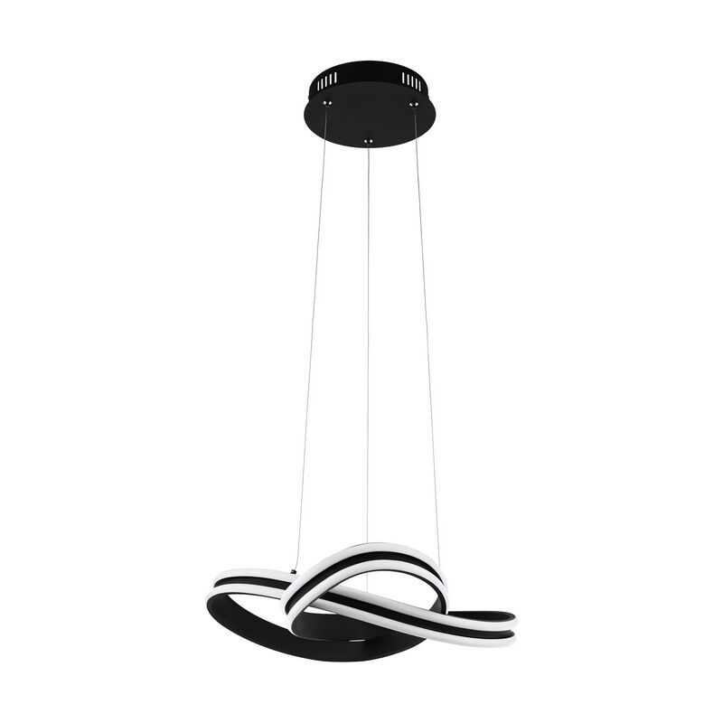 Zwarte moderne hanglamp kunststof, Marigje, 18W, 3000K LED Zwarte moderne hanglamp kunststof, Marigje, 18W, 3000K LED