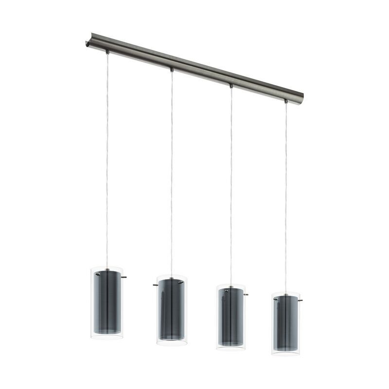 Nikkelen moderne hanglamp glas, Barceno Nikkelen moderne hanglamp glas, Barceno