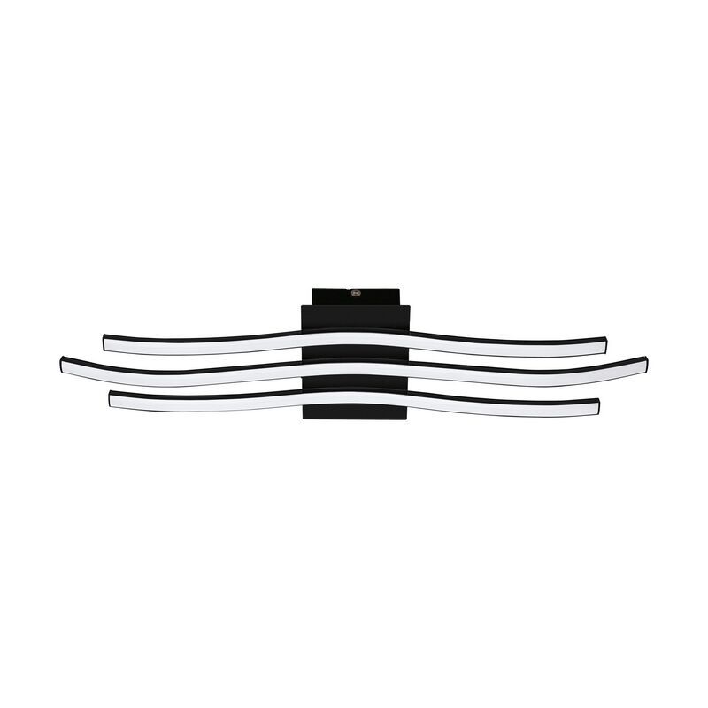 Zwarte moderne plafonnière aluminium, Therese, 21W, 3000K LED Zwarte moderne plafonnière aluminium, Therese, 21W, 3000K LED