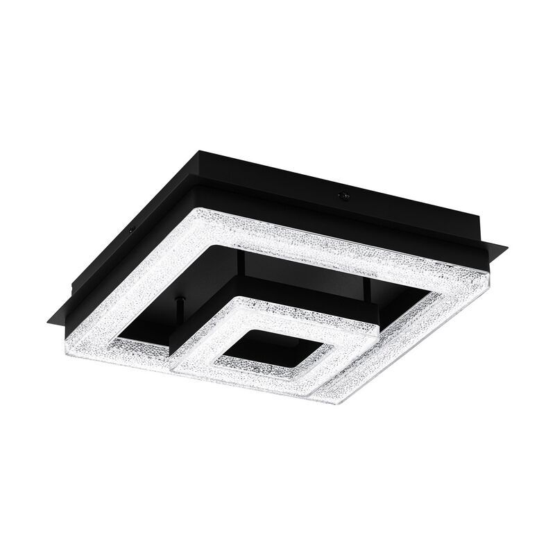 Zwarte design plafonnière staal, Arjo, 12W, 3000K LED Zwarte design plafonnière staal, Arjo, 12W, 3000K LED