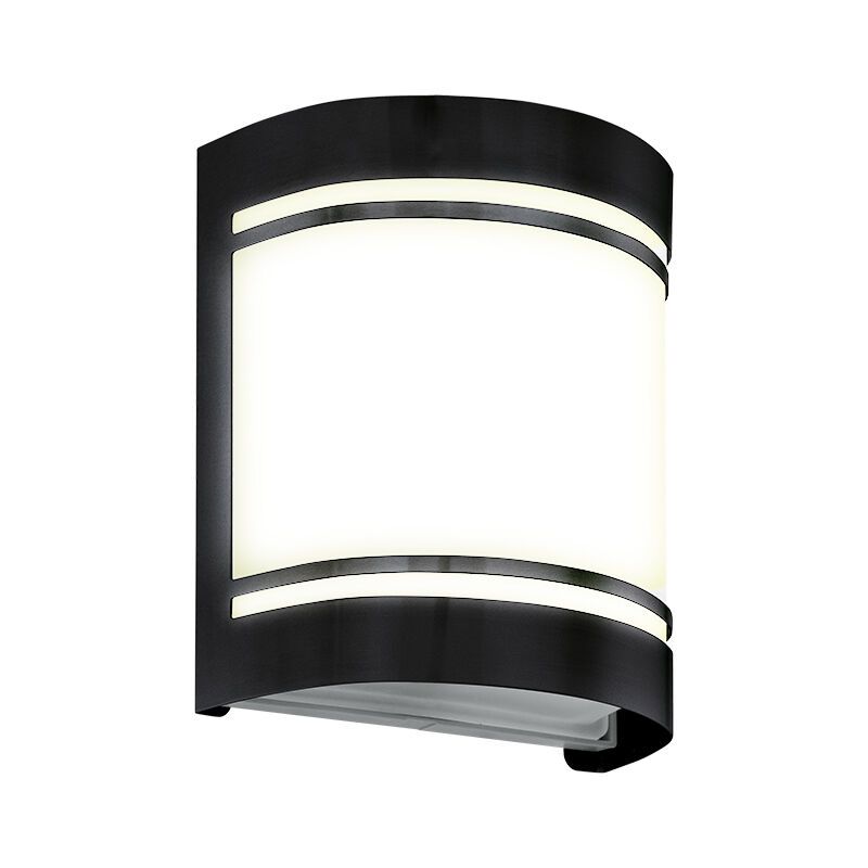 Zwarte moderne buitenlamp staal, Aartje, IP44