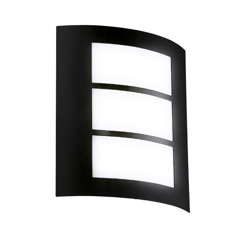 Zwarte moderne buitenlamp staal, Aartje, IP44