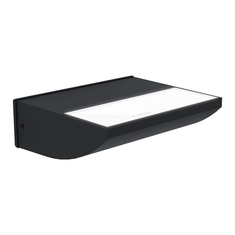 Zwarte moderne buitenlamp, Samuel, aluminium, 10,5w 3000K (warm wit) LED