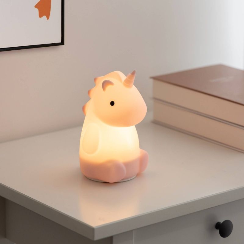 Roze kinderkamer tafellamp kunststof, Unicorn, 5W, RGBW LED Roze kinderkamer tafellamp kunststof, Unicorn, 5W, RGBW LED
