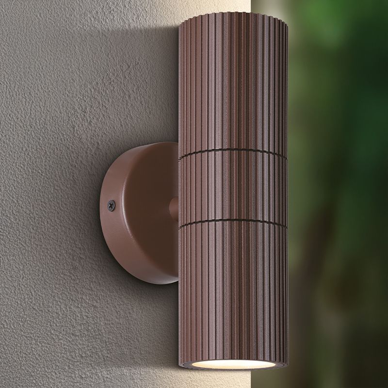 Roestkleurige moderne up down wandlamp kunststof, Touria, IP44