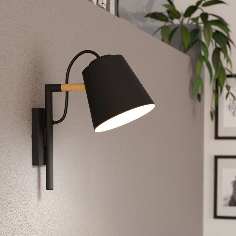 Zwarte industriële wandlamp aluminium, Jevon