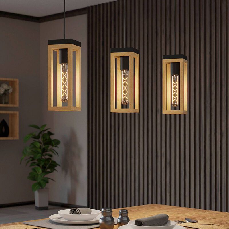 Houten hanglamp bruin, Jasmina Houten hanglamp bruin, Jasmina