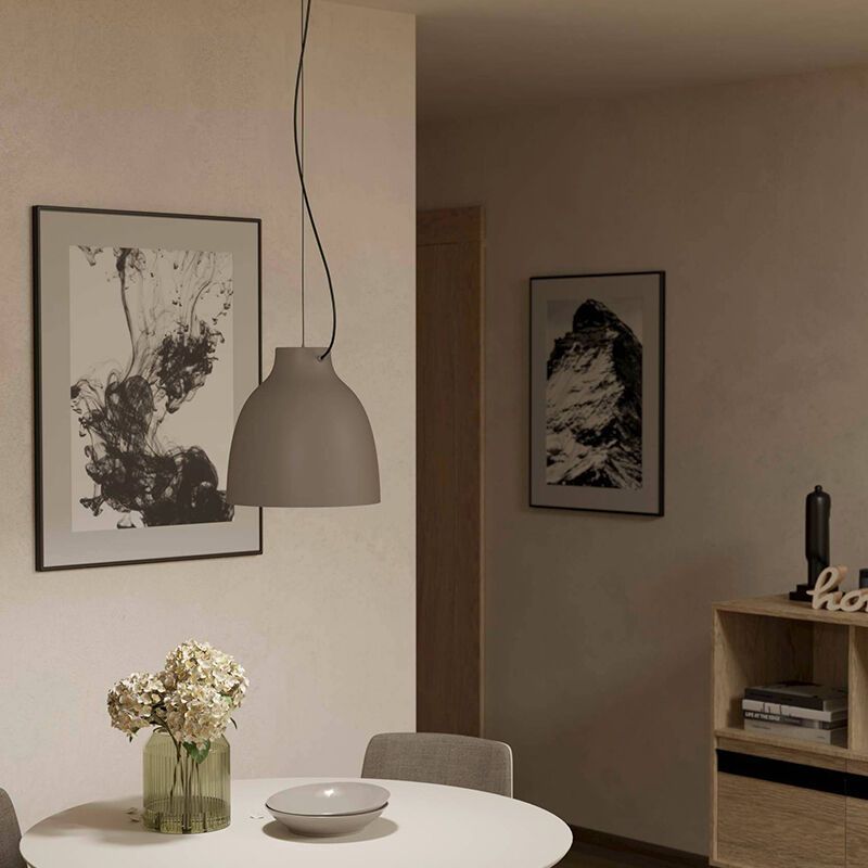 Taupe industriële hanglamp aluminium, Thijs Taupe industriële hanglamp aluminium, Thijs