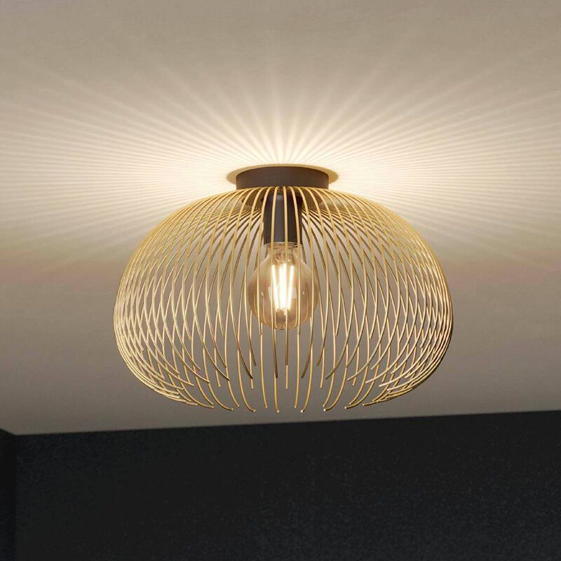 Gouden industriële plafondlamp aluminium, Keimpe