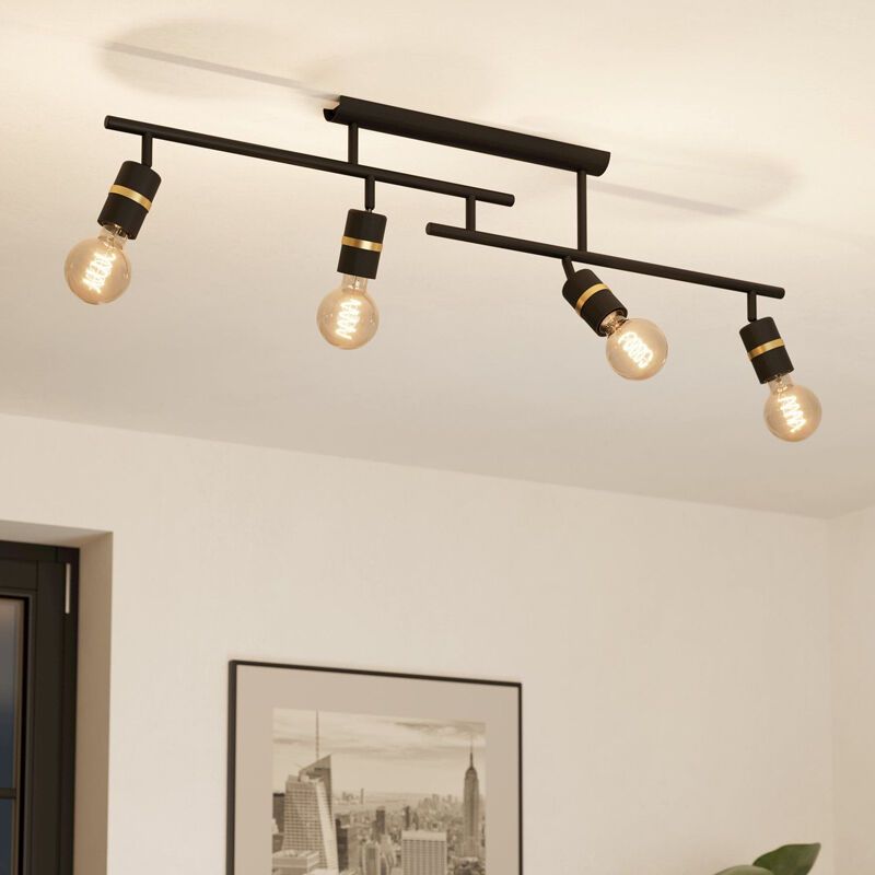 Zwarte plafondspot aluminium, Jelger