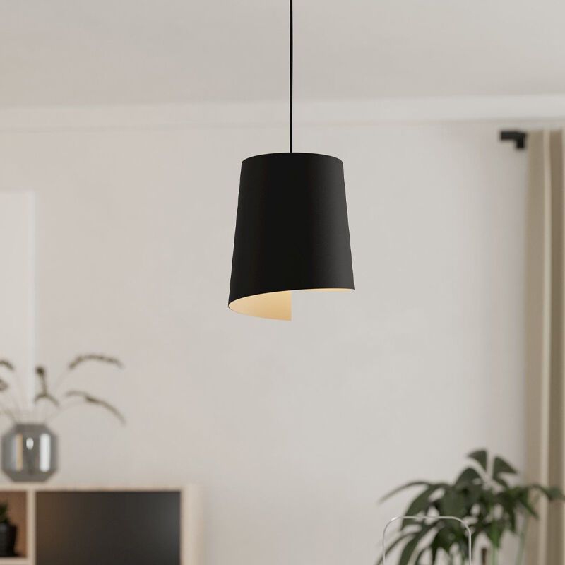 Zwarte landelijke hanglamp aluminium, Vincenzo