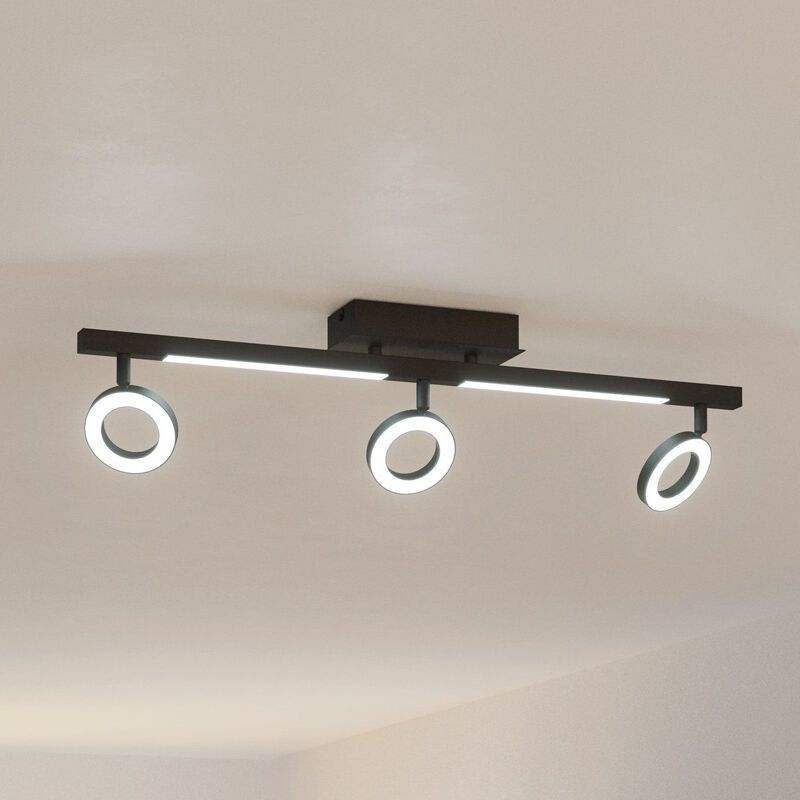Zwarte moderne plafondspot aluminium, Madelinde, 3,2W, 3000K LED Zwarte moderne plafondspot aluminium, Madelinde, 3,2W, 3000K LED