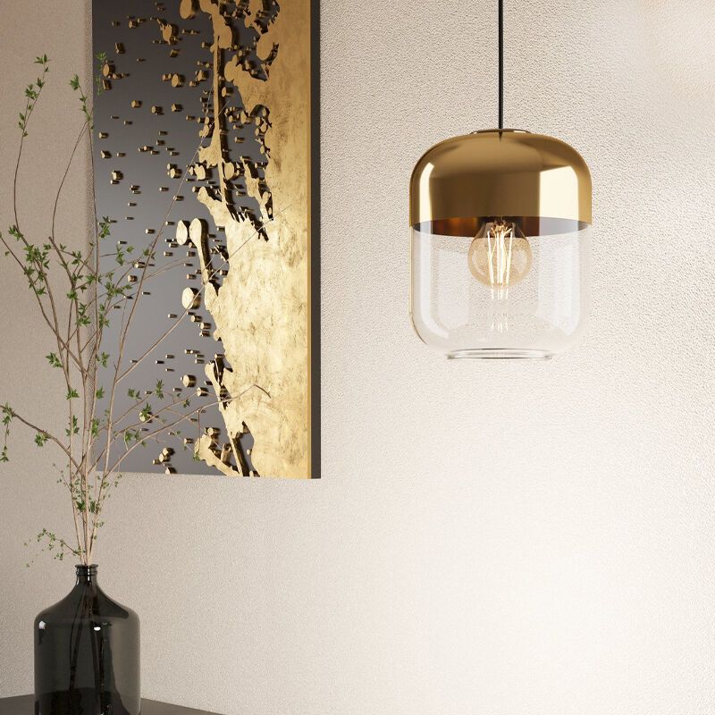 Gouden design hanglamp glas, Jeanny Gouden design hanglamp glas, Jeanny