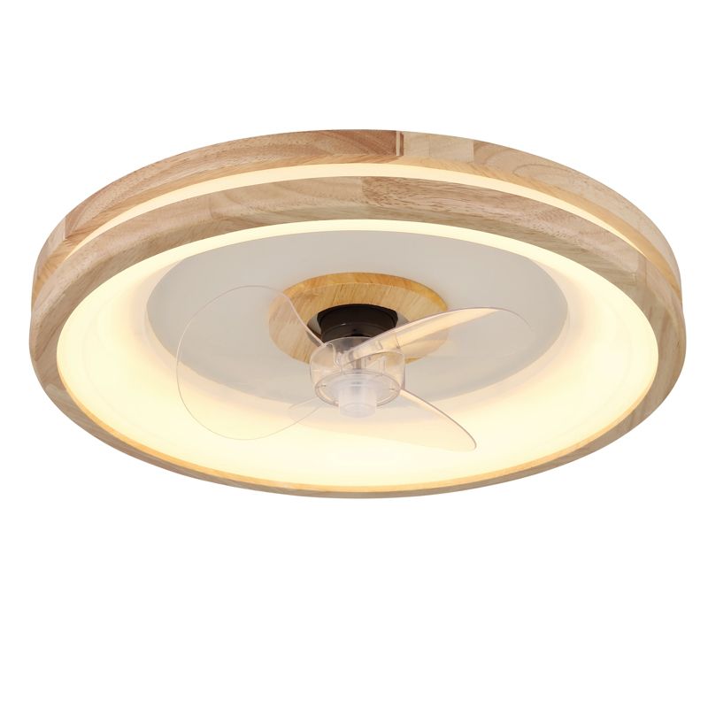 Moderne plafondventilator hout, Klaaske, 30W, warm tot koud wit verstelbare LED, met afstandsbediening